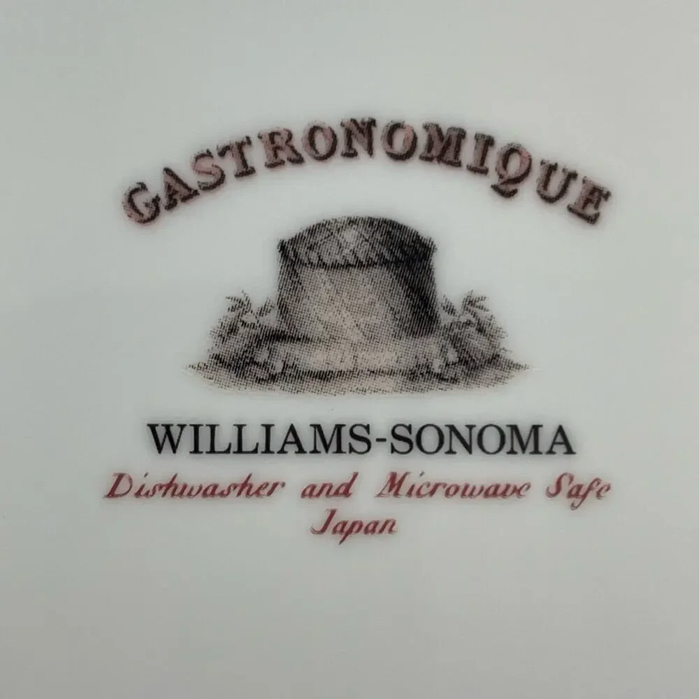 Williams Sonoma Carte Gastronomique De La France Set of 4 Salad Plates 8.25